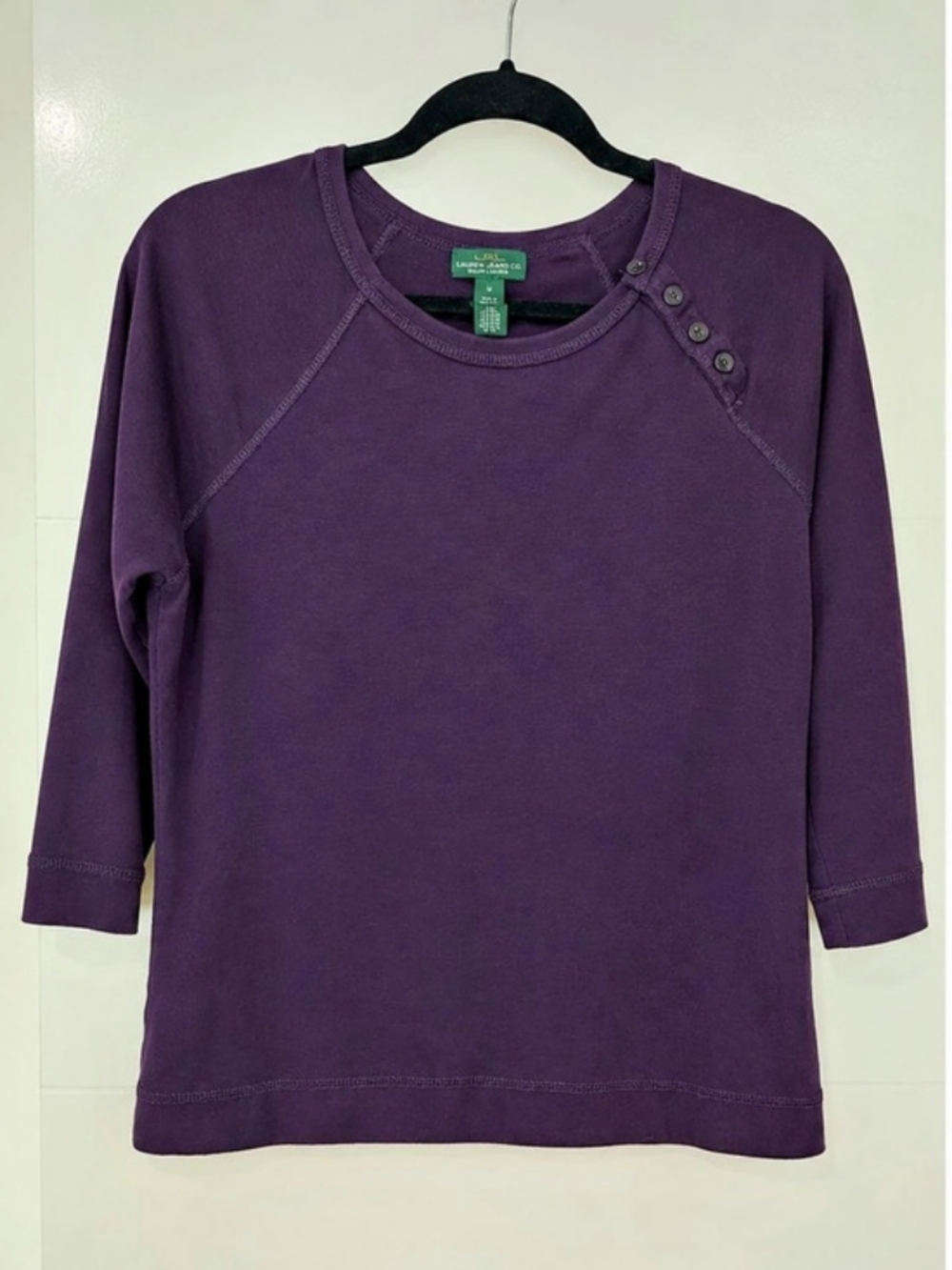 Lauren Jeans Co. Ralph Lauren Women’s Purple Knit Pullover Top L